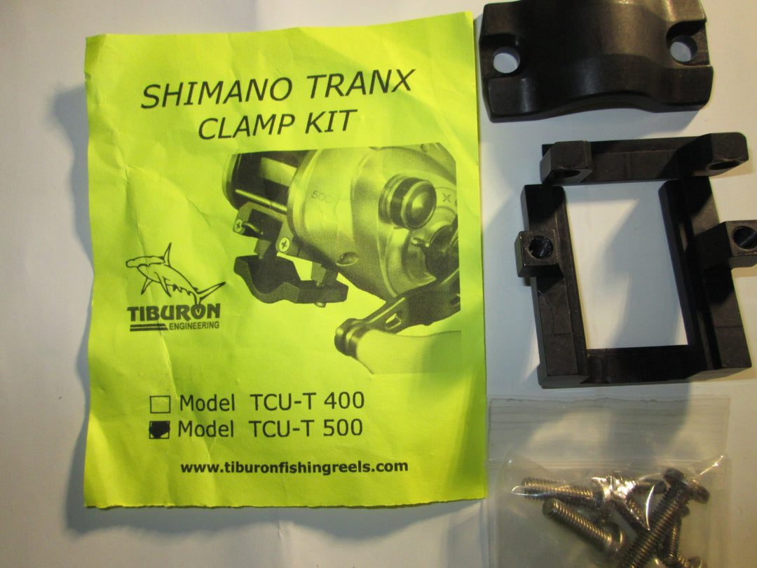reel clamp for shimano tranx Duran DFP clamps all models, MINI, or LARGE.  BoilingTuna Products The Durans DFP Super Reel Clamp is fully precision machined out of billet aircraft grade 6061 Aluminum Tiburon Shimano Tranx Clamp Kit